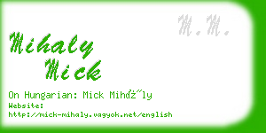 mihaly mick business card